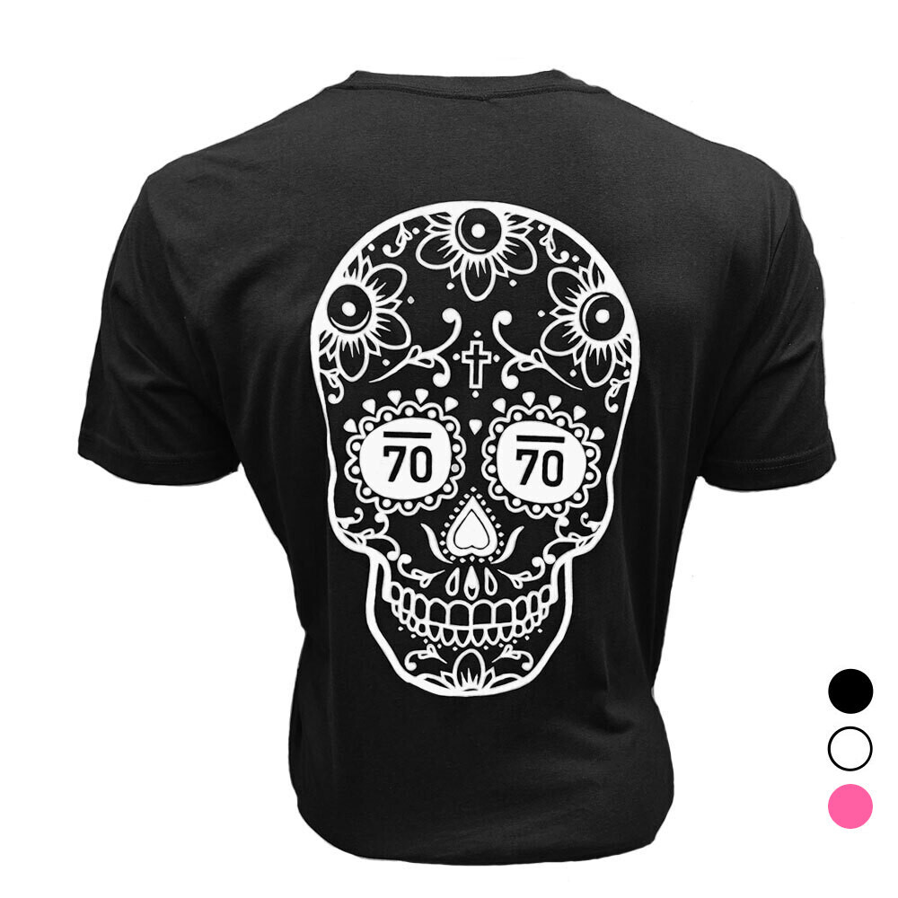 Yellow Sugar Skull Men's Golf Shirts