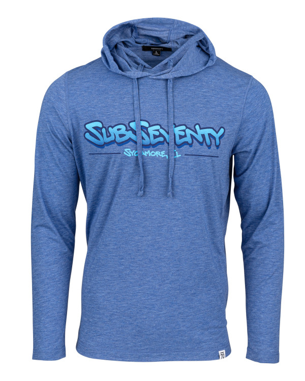 The Street Lightweight Hoodie Royal Blue Heather Front