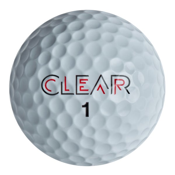 Clear Tour Golf Ball Front