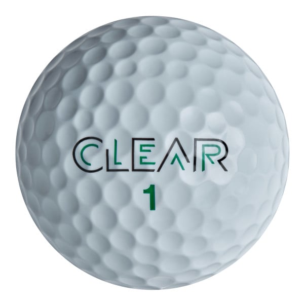 Clear Tour Green Golf Ball Front