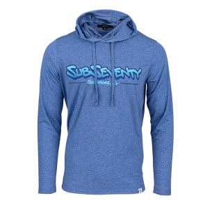 The Street Lightweight Hoodie Royal Blue Heather Front