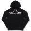 The Crooked Hoodie Front Black