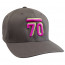 Sub 70 The Miami Vice Curved Brim Fitted Cap Dark Gray Front