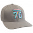 Sub 70 The Miami Vice Curved Brim Fitted Cap Light Gray Front