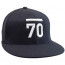 The Paradigm Flat Brim 2.0 Fitted Cap Dark Navy/White Front