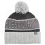 Pom Beanie Grey Black Grey Back