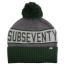 Pom Beanie Green Grey Back