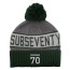 Pom Beanie Green Grey Front