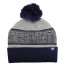 Pom Beanie Blue Grey Back