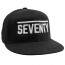 The Seventy Flat Brim Fitted Cap Black/White Front