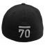 The Seventy Flat Brim Fitted Cap Black/White Back