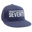 The Seventy Flat Brim Fitted Cap Dark Navy/White Front