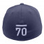 The Seventy Flat Brim Fitted Cap Dark Navy/White Back