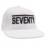 The Seventy Flat Brim Fitted Cap White/Black Front
