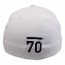 The Seventy Flat Brim Fitted Cap White/Black Back