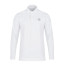 The TAIII Long Sleeve Polo White Front
